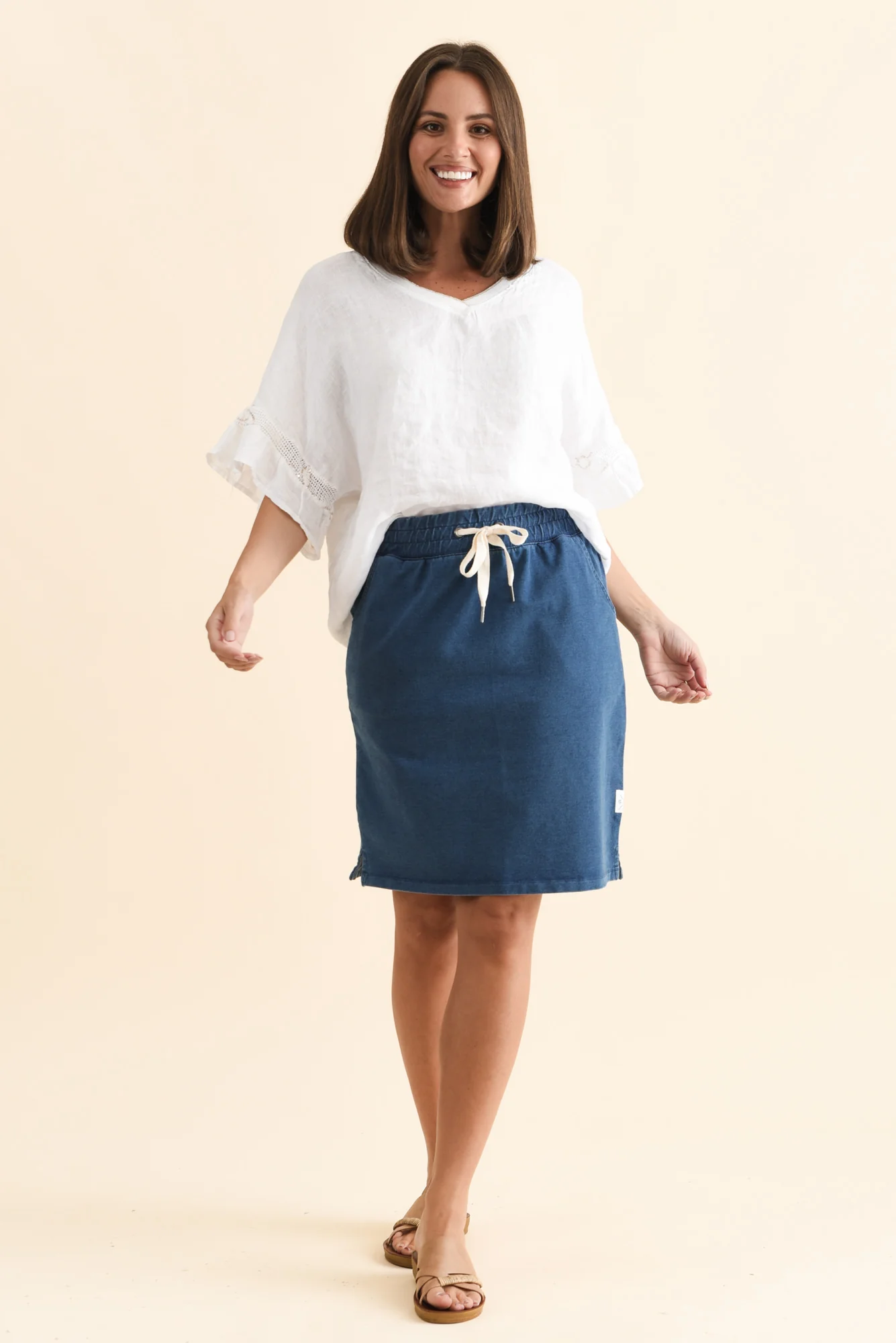 Rickety Steel Cotton Drawstring Skirt - Image 2