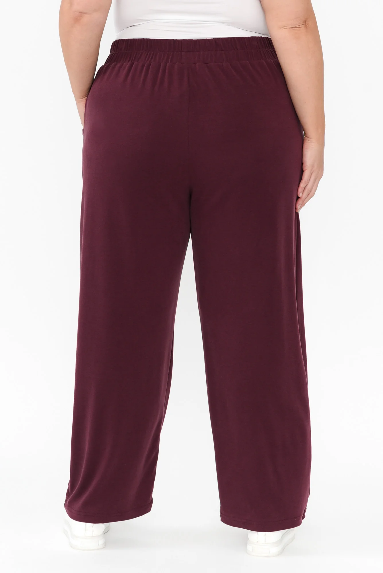 Rosario Burgundy Relaxed Pants - Image 10