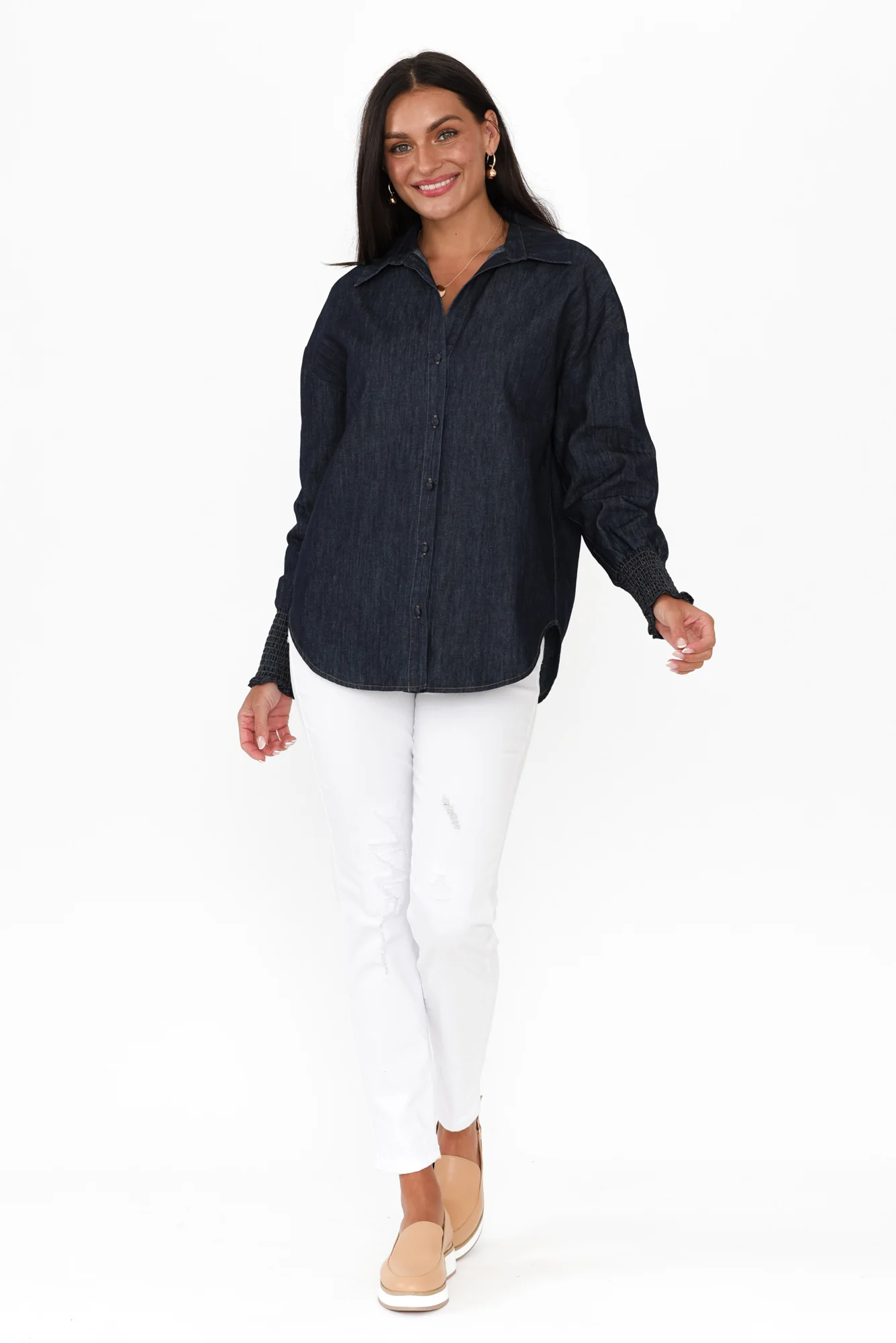 Sonderborg Indigo Denim Collared Shirt - Image 2