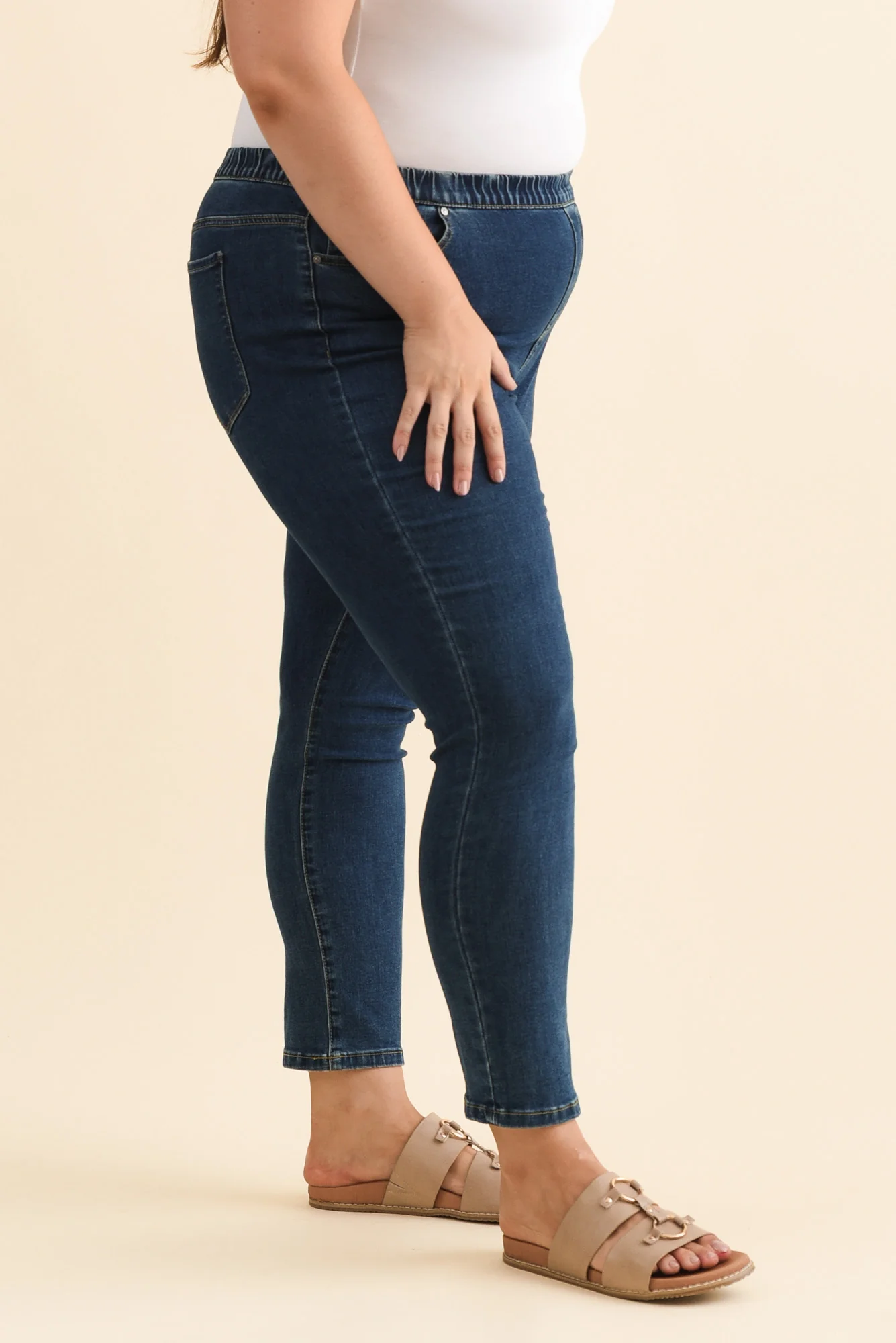 Zadie Dark Denim Stretch Jeans - Image 13