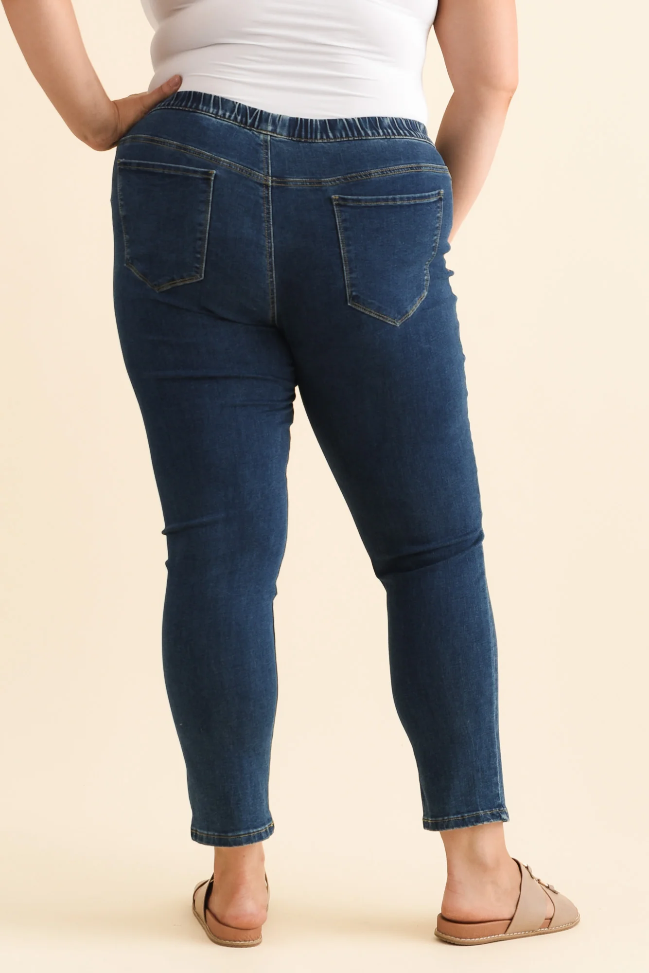 Zadie Dark Denim Stretch Jeans - Image 14