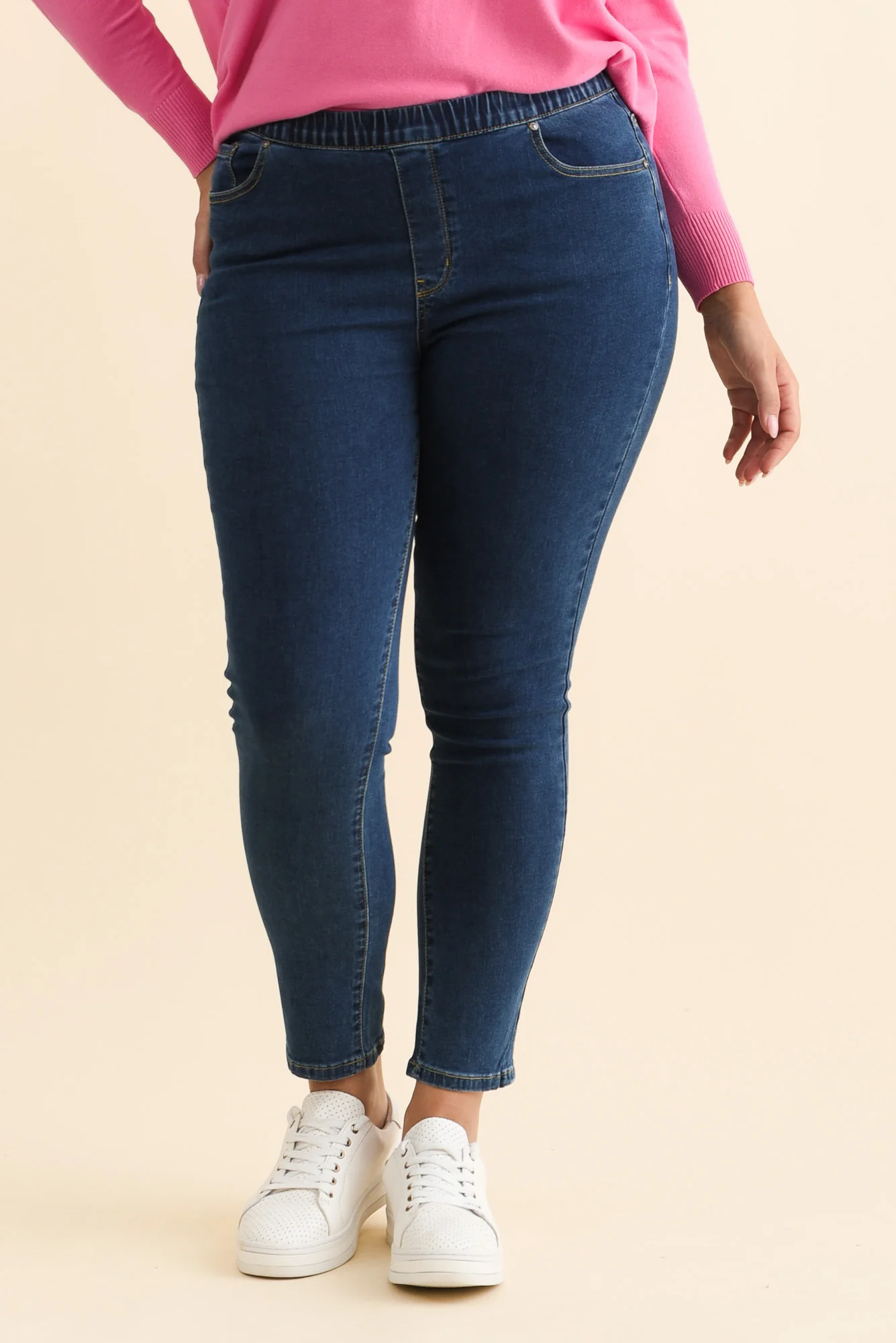Zadie Dark Denim Stretch Jeans - Image 7
